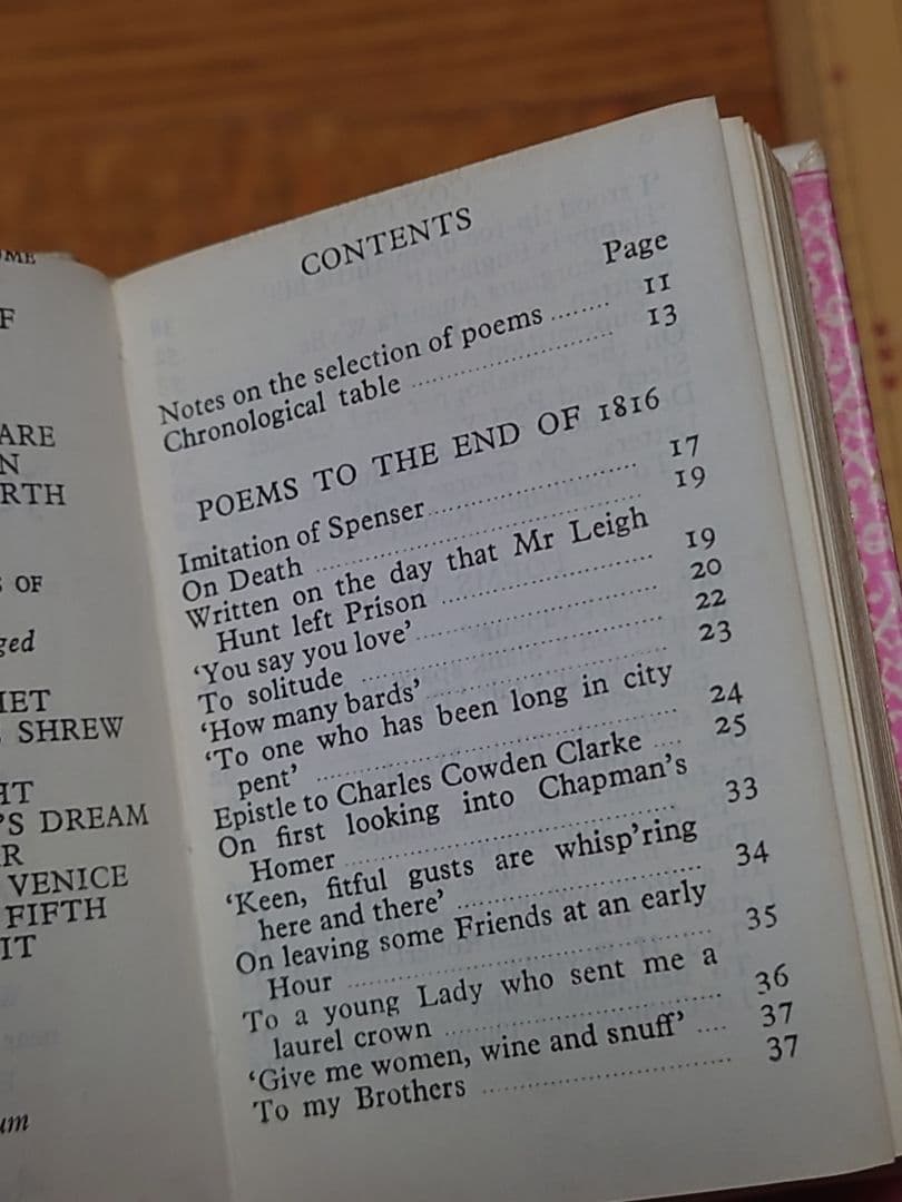 洋書　詩集　Poems of John Keats　ジョン・キーツ　ミニチュア