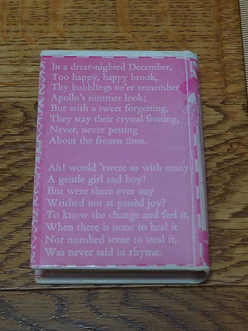 洋書　詩集　Poems of John Keats　ジョン・キーツ　ミニチュア