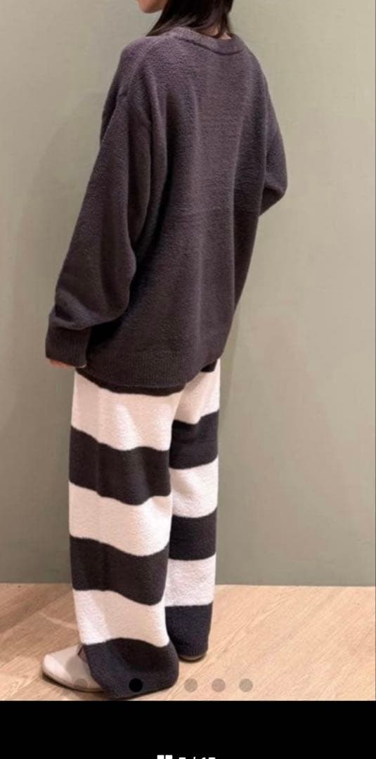 新品♡ジェラートピケ♡ モチーフジャガードプルオーバー&ロングパンツセット　ベア