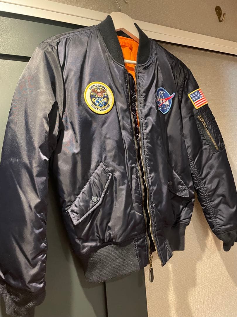 実寸S Alpha Industries × NASA MA-1 Bomber