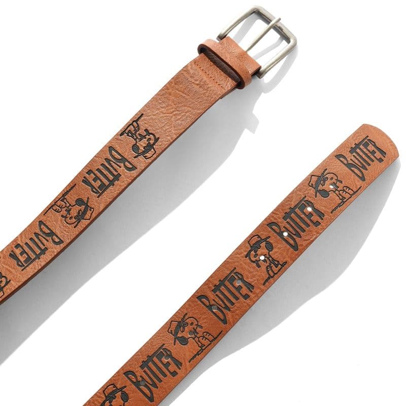 小物 BUTTER GOODS x Peanuts Spike Belt Brown