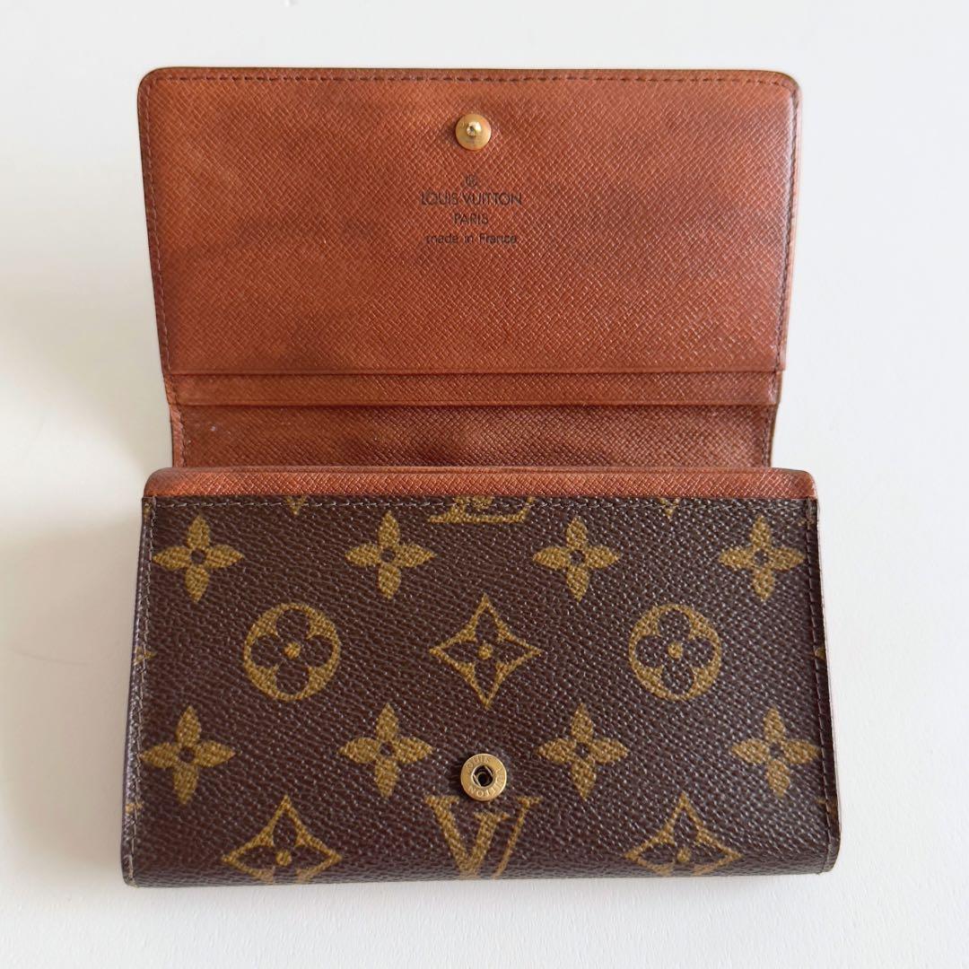 Louis Vuitton モノグラム ポルトモネビエトレゾール二つ折り財布