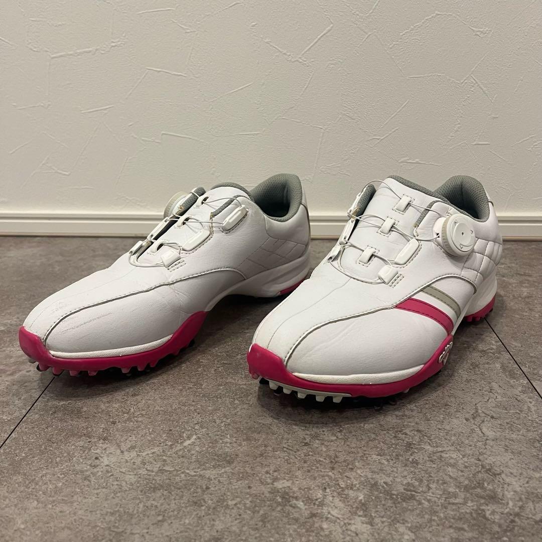 【美品】callaway ゴルフシューズ ピンク レディース　ダイヤル式