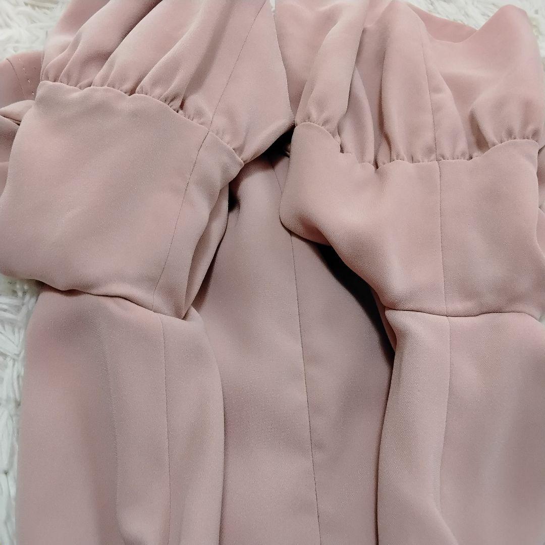 ♡現行 美品♡エムズグレイシー ベルスリーブ 袖リボン ワンピース ピンク 38