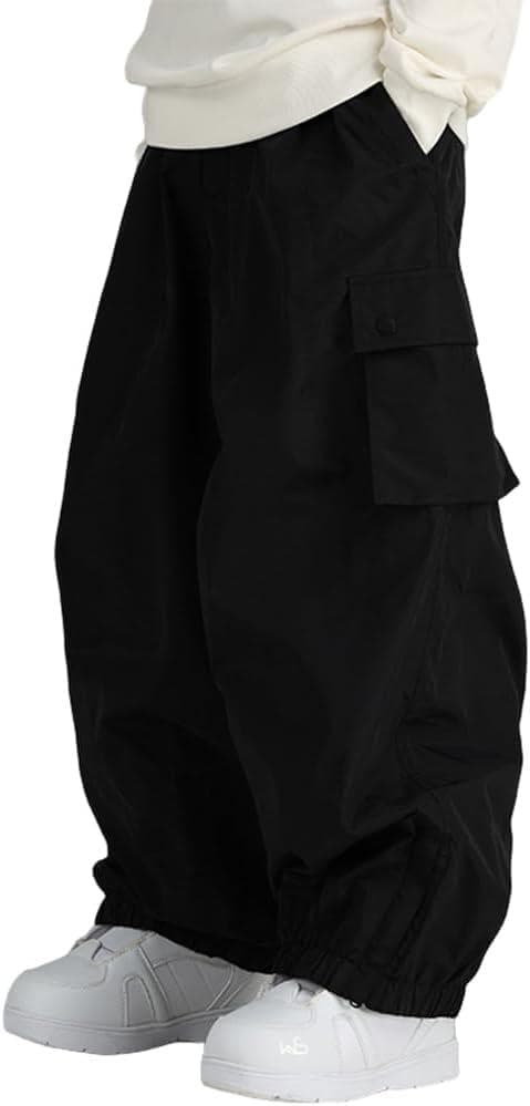 新品 スノーボード ウエアパンツ M ユニセックス 撥水加工 耐摩耗 黒