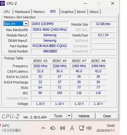 Samsung純正 DDR5-4800 64GB (32GBx2) PCメモリ