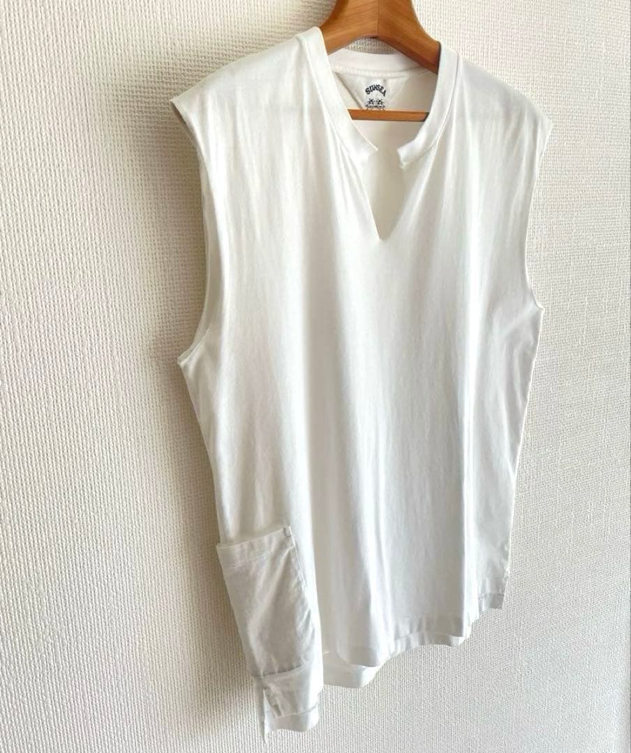 SUNSEA サンシー　Cut Off Sleeveless T/Size 2