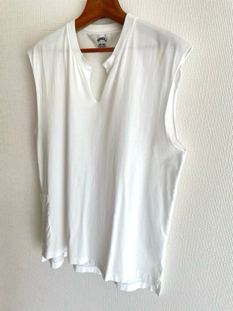 SUNSEA サンシー　Cut Off Sleeveless T/Size 2