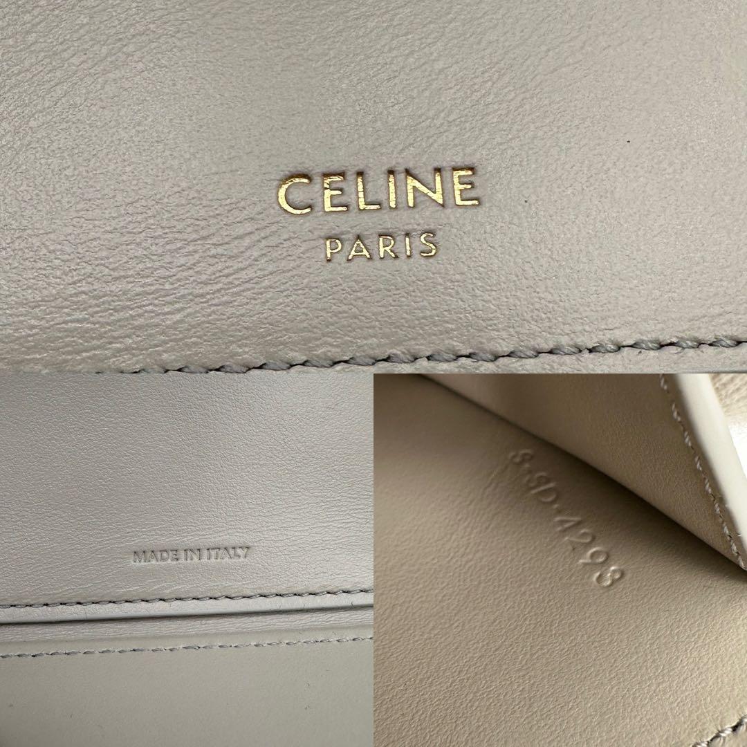 未使用級/付属品完備✨セリーヌ スモール トリフォールドウォレット16 セーズ