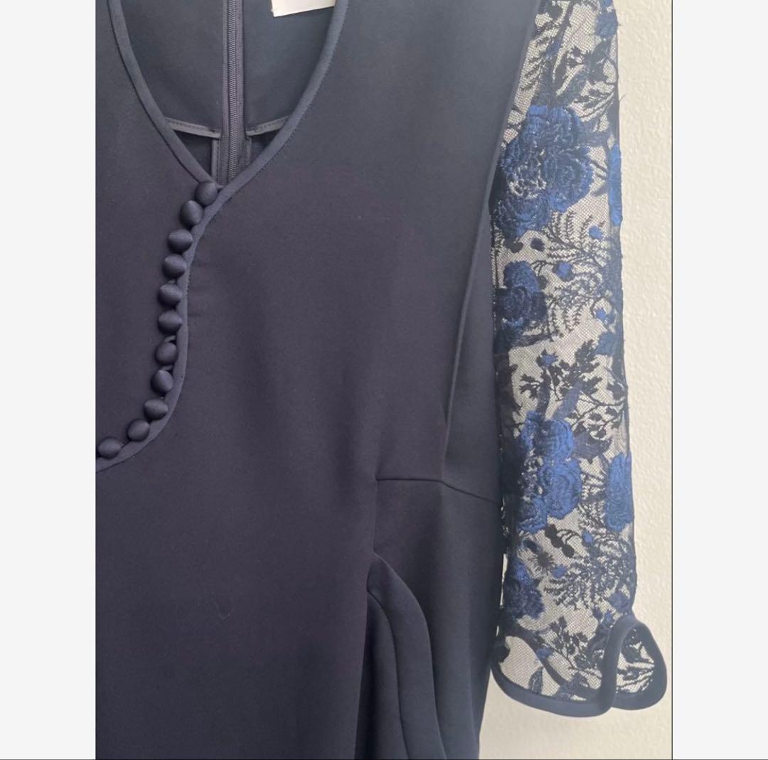 ワンピース Mame Kurogouchi LaceSleeves I-Line Dress