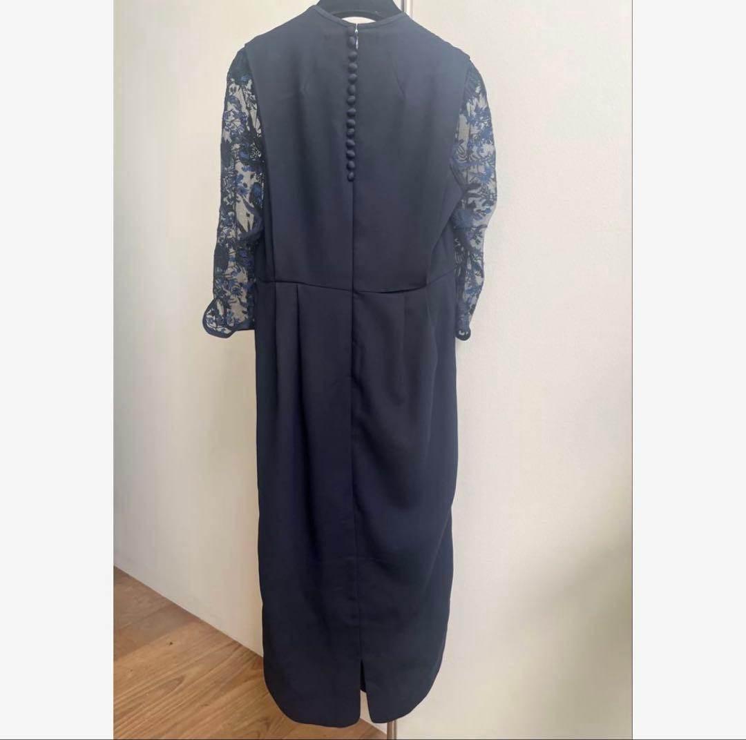 ワンピース Mame Kurogouchi LaceSleeves I-Line Dress
