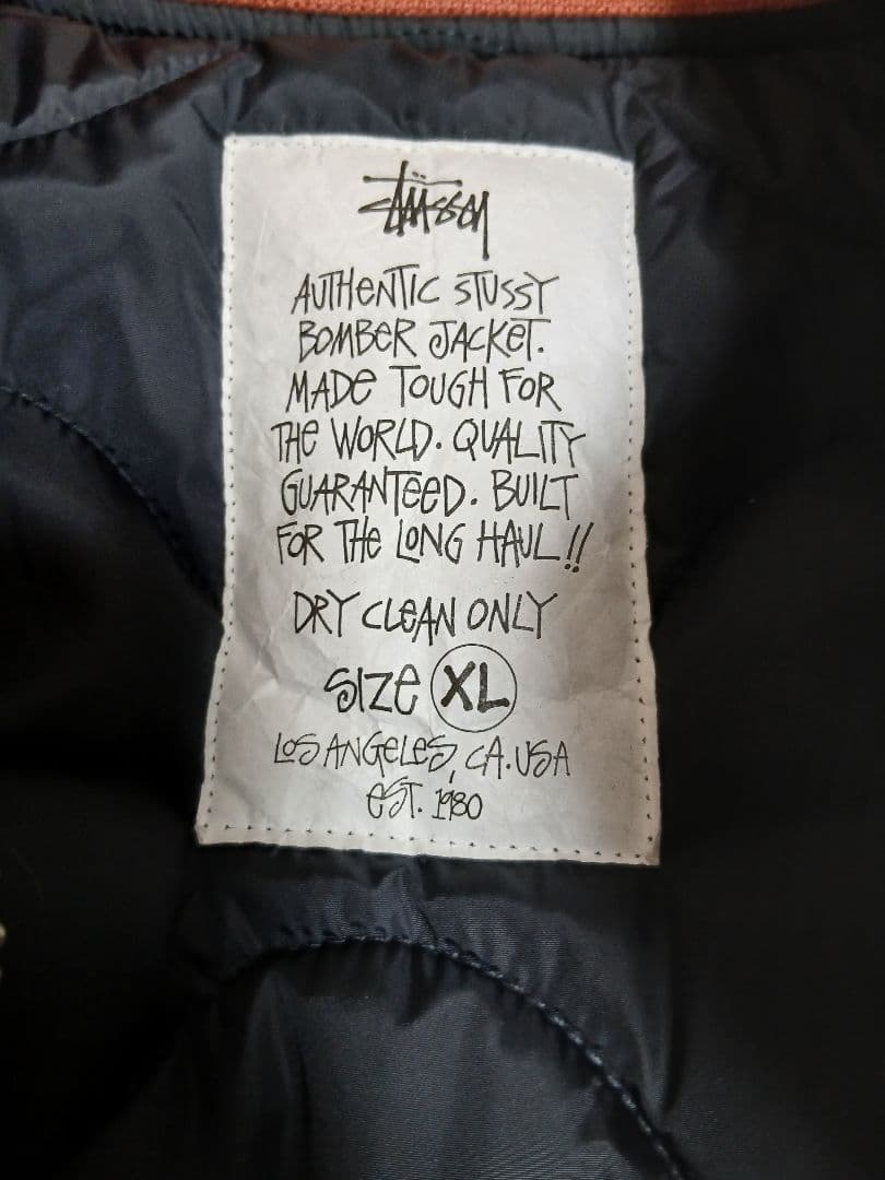 状態良好　STUSSY　MA-1 ボンバージャケット　XL　リバーシブル
