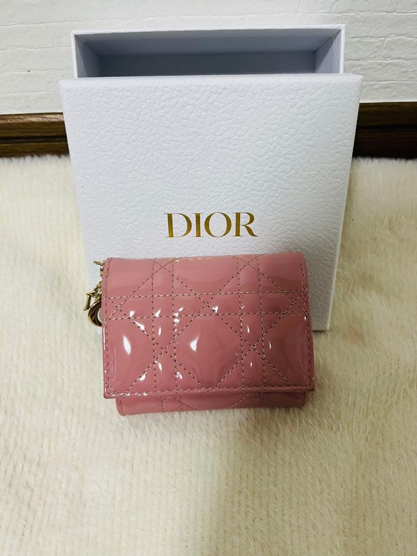 LadyDiorLotus ロータスウォレットレディディオール 三つ折り財布