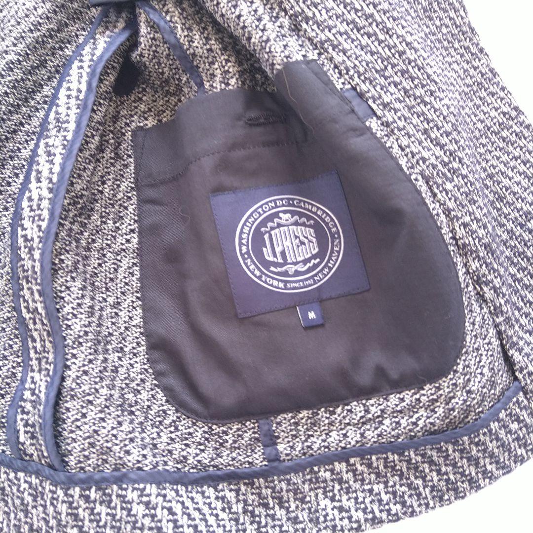 美品J.PRESSジェイプレス　ツイードジャケットMネイビー