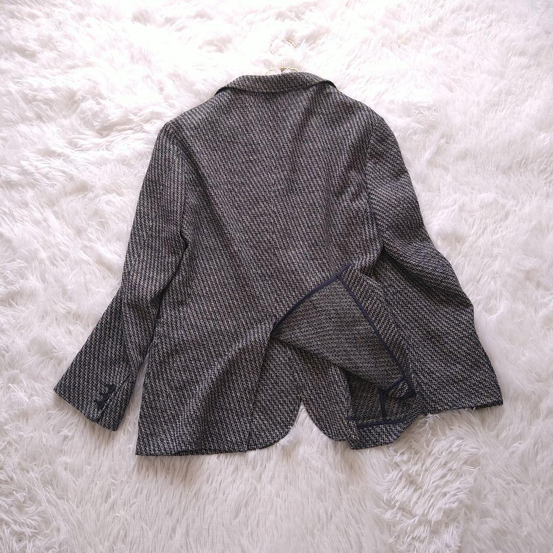 美品J.PRESSジェイプレス　ツイードジャケットMネイビー