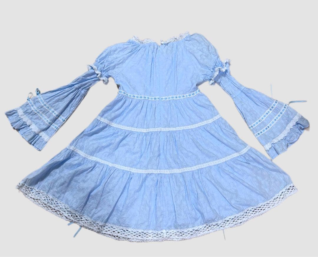 BABY はわせドールワンピース＆ヘッドドレスセット サックス