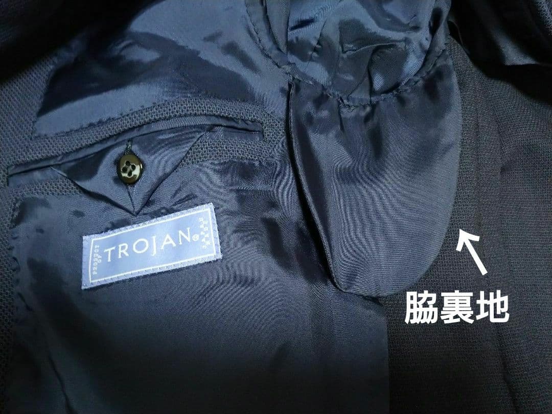 【未使用品】トロージャン　サマーウール100% ブレザー　青　メンズ　М　夏用