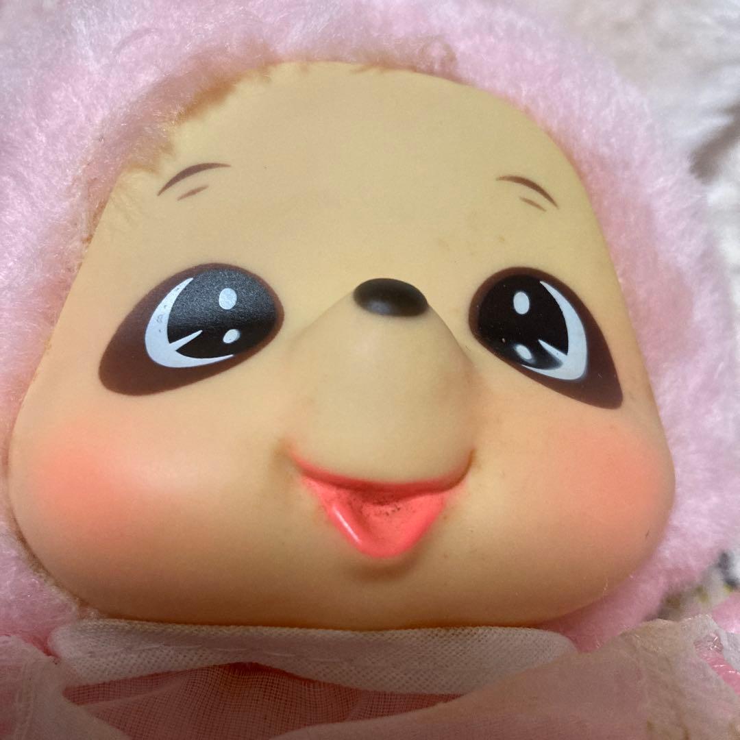 昭和レトロ　メーカー名不明　モンチッチ風　ぬいぐるみ　ウサギ　②