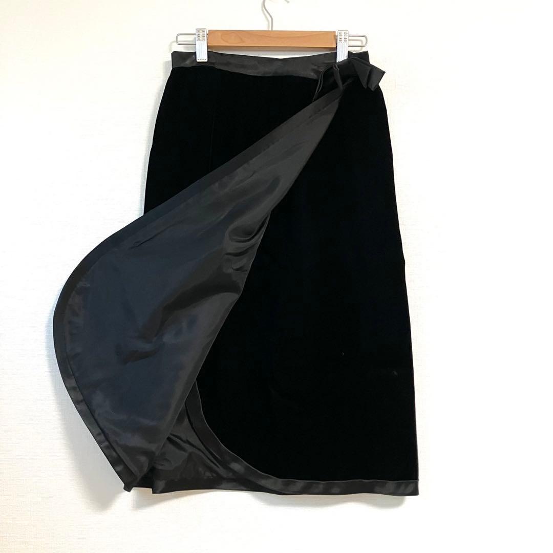 フィービー期　OLD CELINE ベルベット　ラップスカート　ベルベットリボン