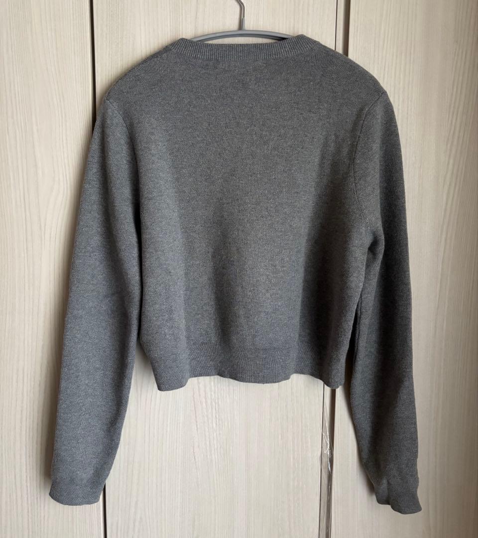 CABaN コットンカシミアクルーネックカーディガン　グレー XS