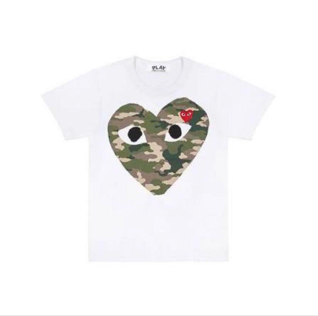と*ご様 PLAY COMME des GARÇONS 迷彩ハート Tシャツ M