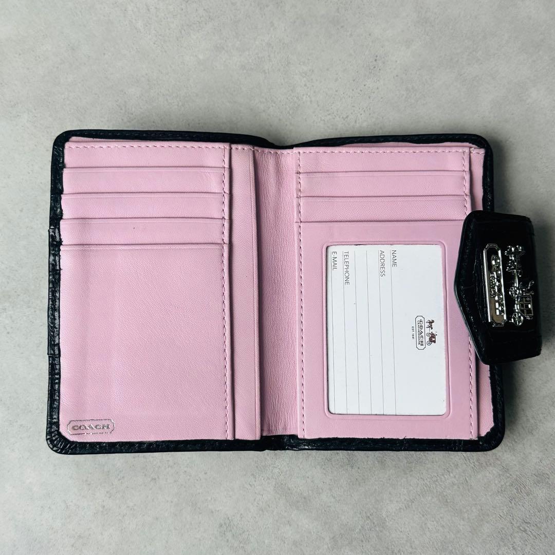 小物 Y2K COACH Madison Bifold wallet BLACK
