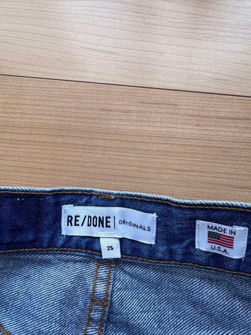 パンツ RE/DONE HIGH RISE WIDE LEG CROP 25