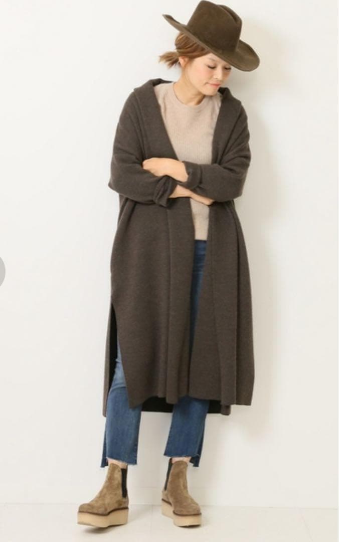 【美品】MUSE ドゥーズィエムクラス ウール ロング ガウンコート