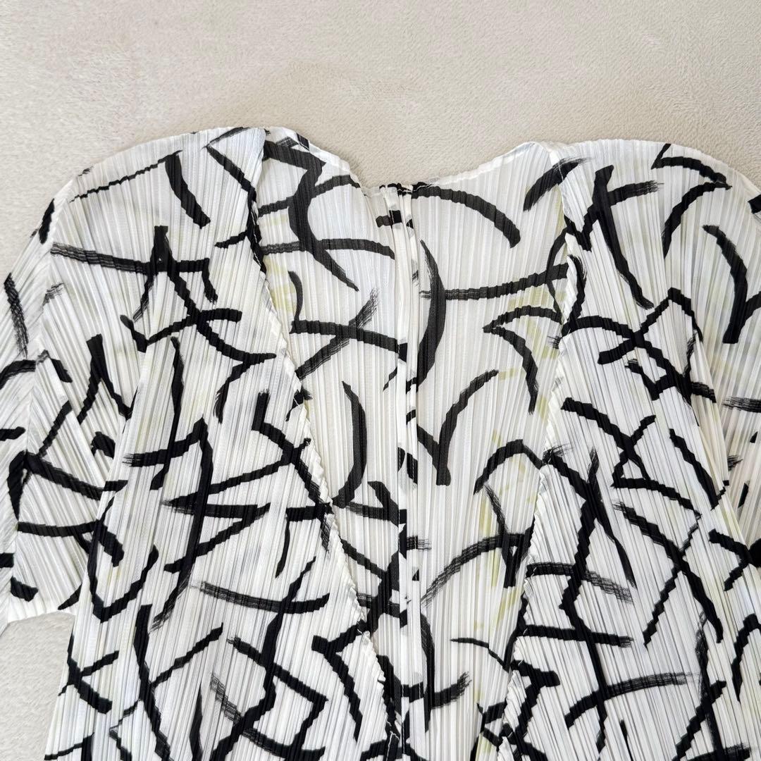 極美品✨PLEATS PLEASE プリーツ　ノーカラー　Lサイズ カーディガン