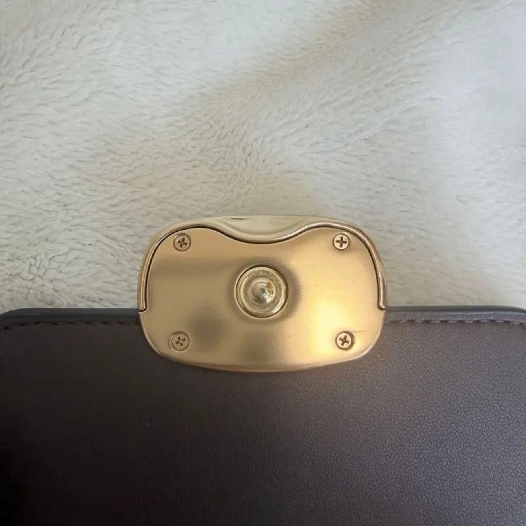 美品COACH 二つ折り財布 シグネチャー ミニウォレット レザー ブラック