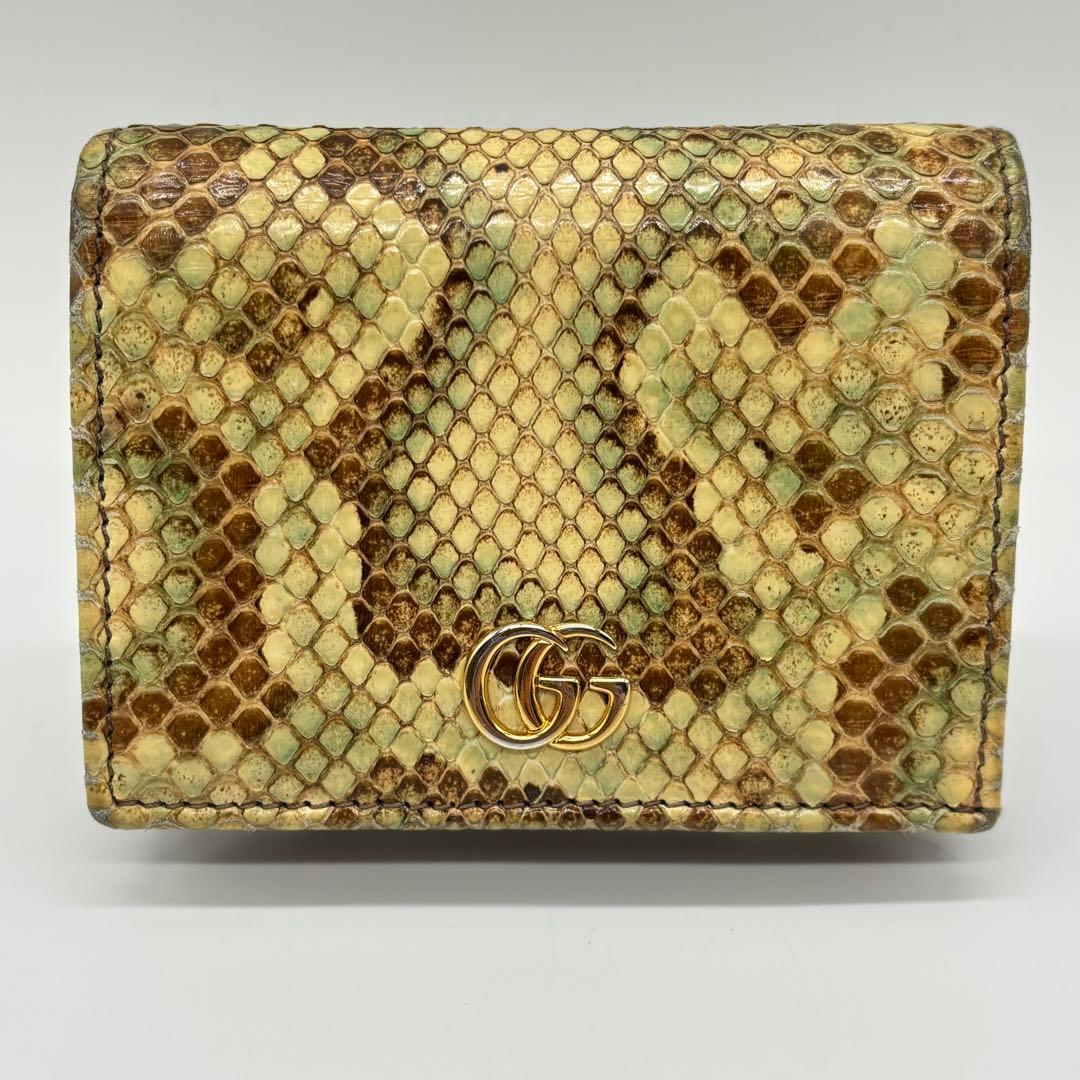 【勝利の微笑み】GUCCI グッチ 2つ折り財布 456126