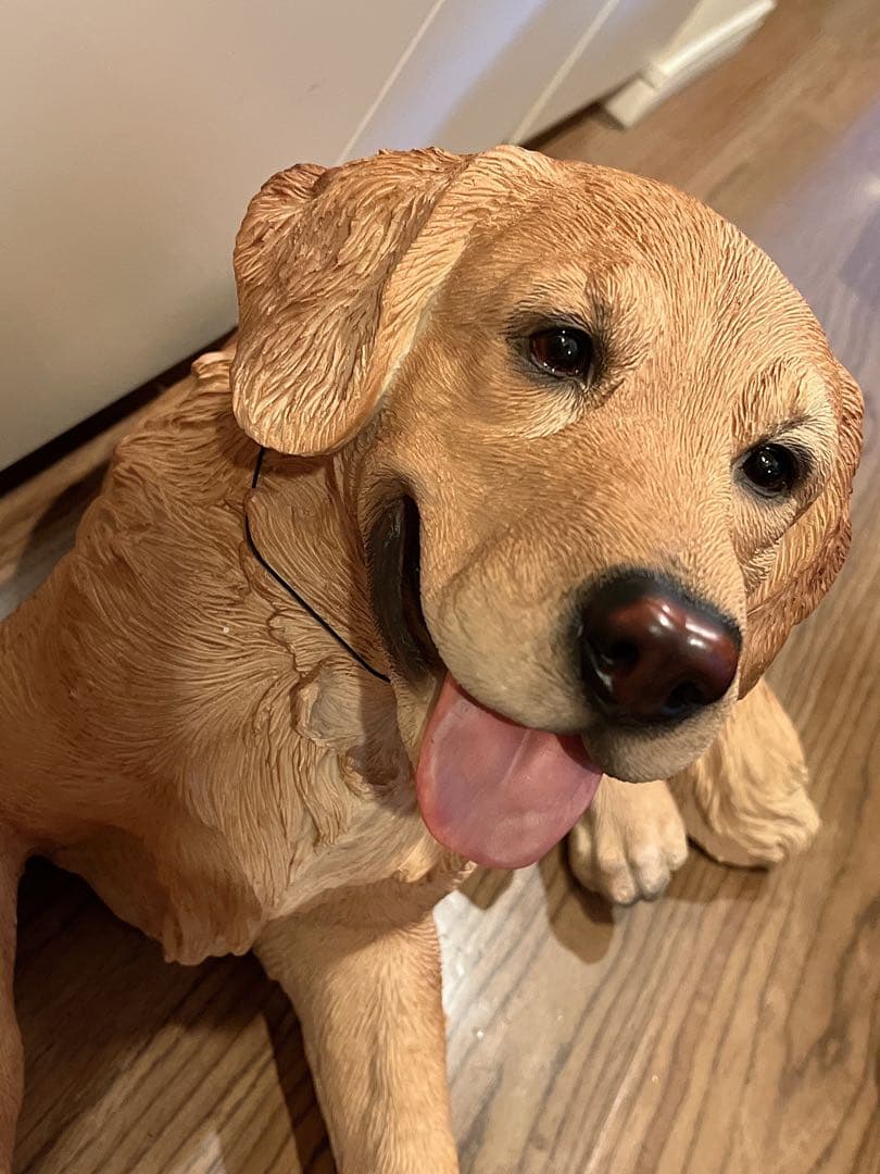 ゴールデンレトリバー犬 オブジェ置物玄関インテリアオーナメント実物大本物そっくり