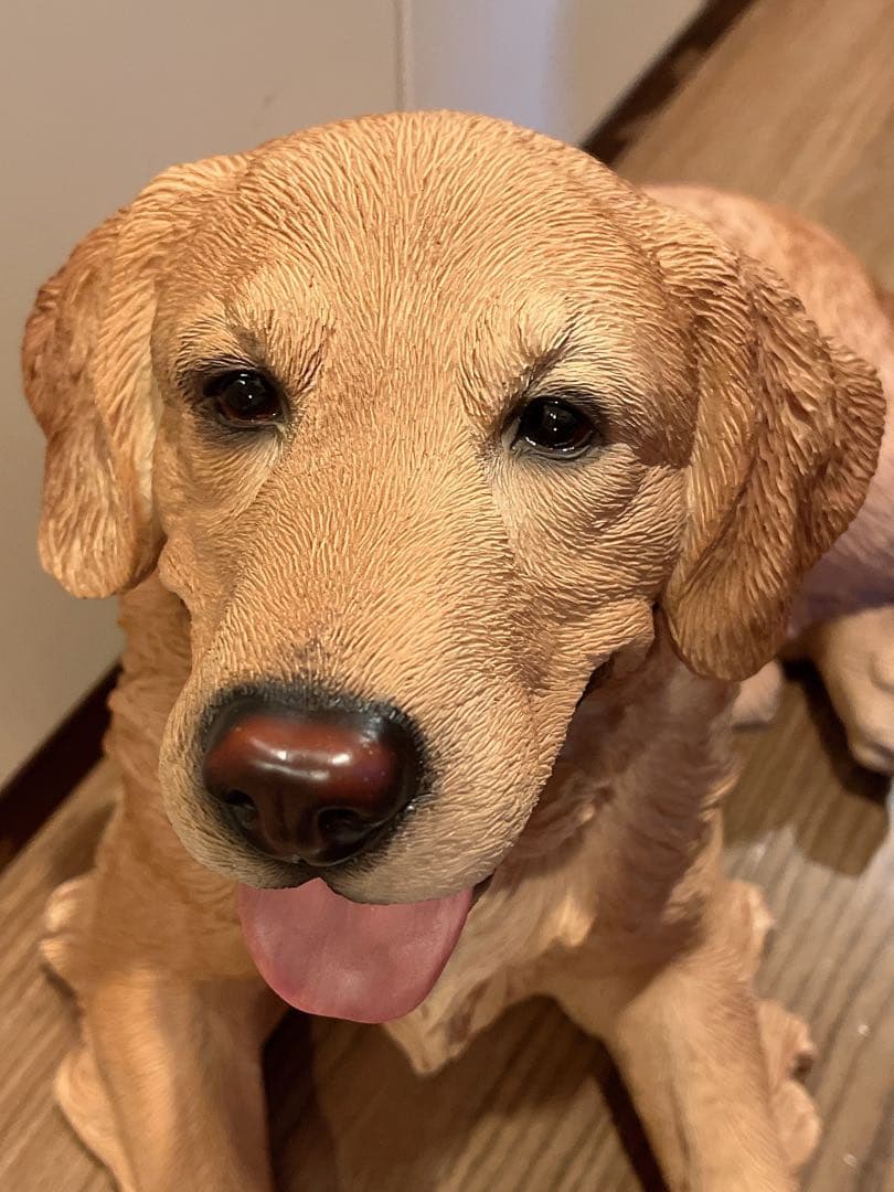 ゴールデンレトリバー犬 オブジェ置物玄関インテリアオーナメント実物大本物そっくり