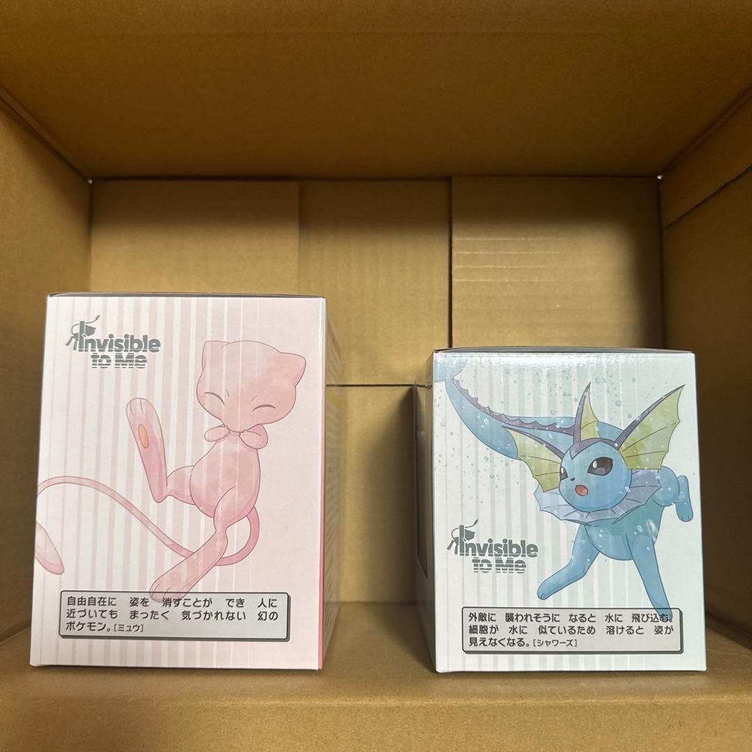 ポケセン　Invisible to Me クリアフィギュア ミュウ　シャワーズ