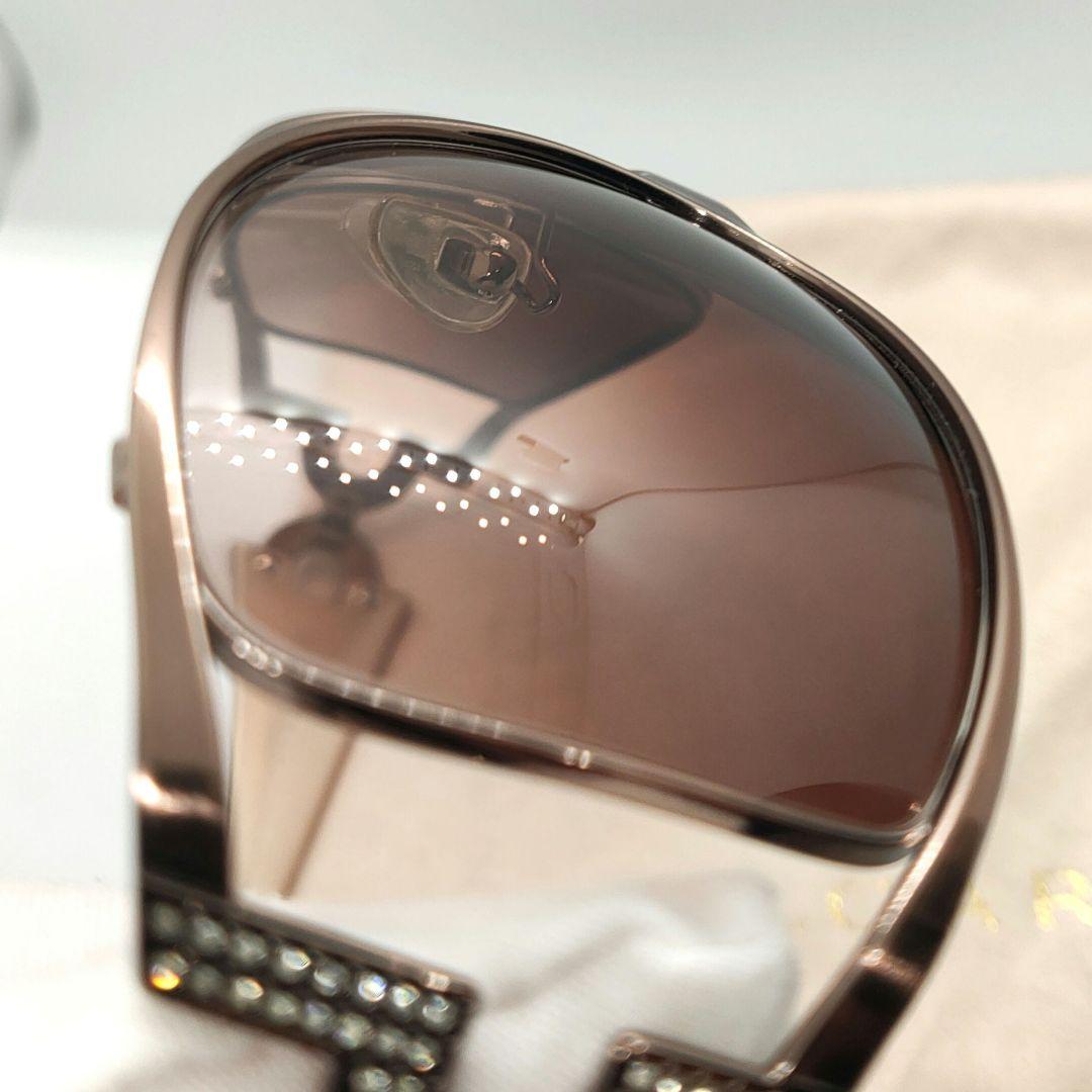 美品✨ブルガリ BVLGARI サングラス ラインストーン ブラウン