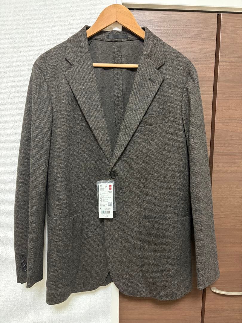 uniqlo ブラッシュドジャージージャケット DARKBROWN