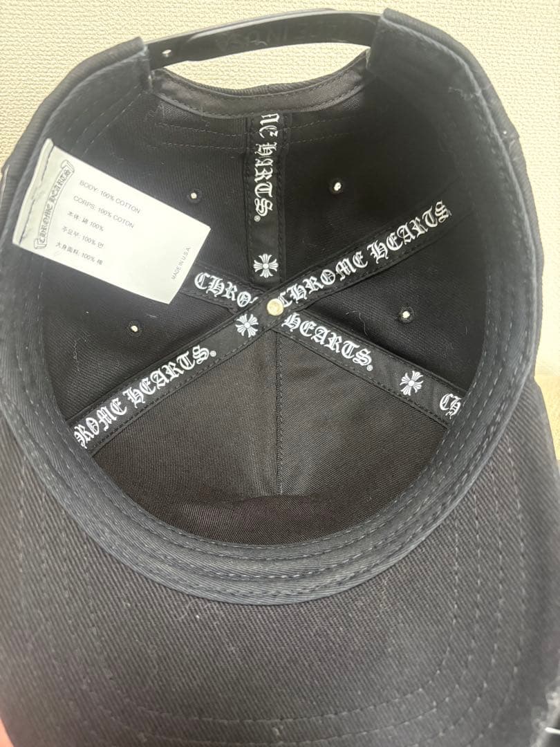 CHROME HEARTS ブラック ベースボールキャップ