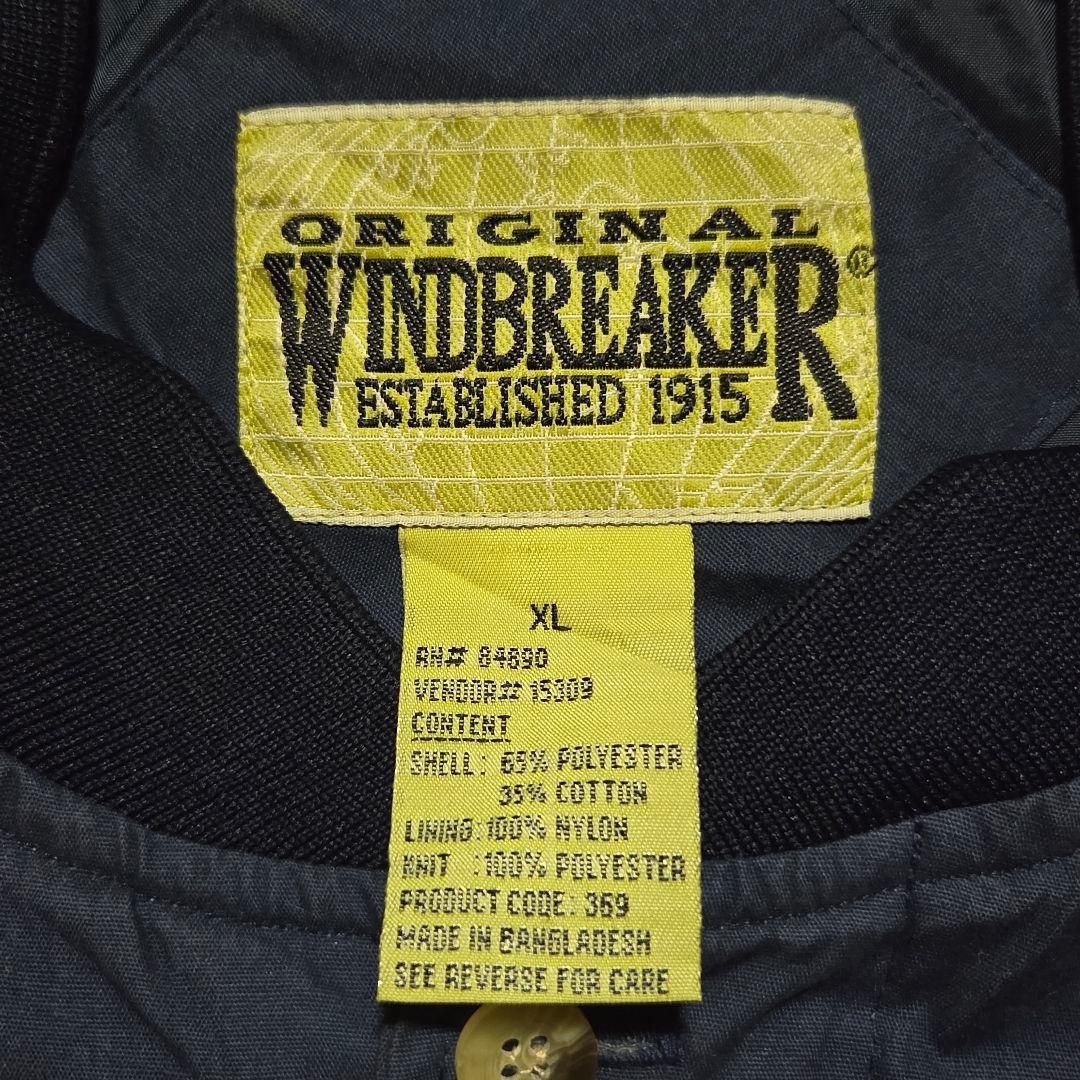 90s ダービージャケット WINDBREAKER ネイビー ビッグサイズ