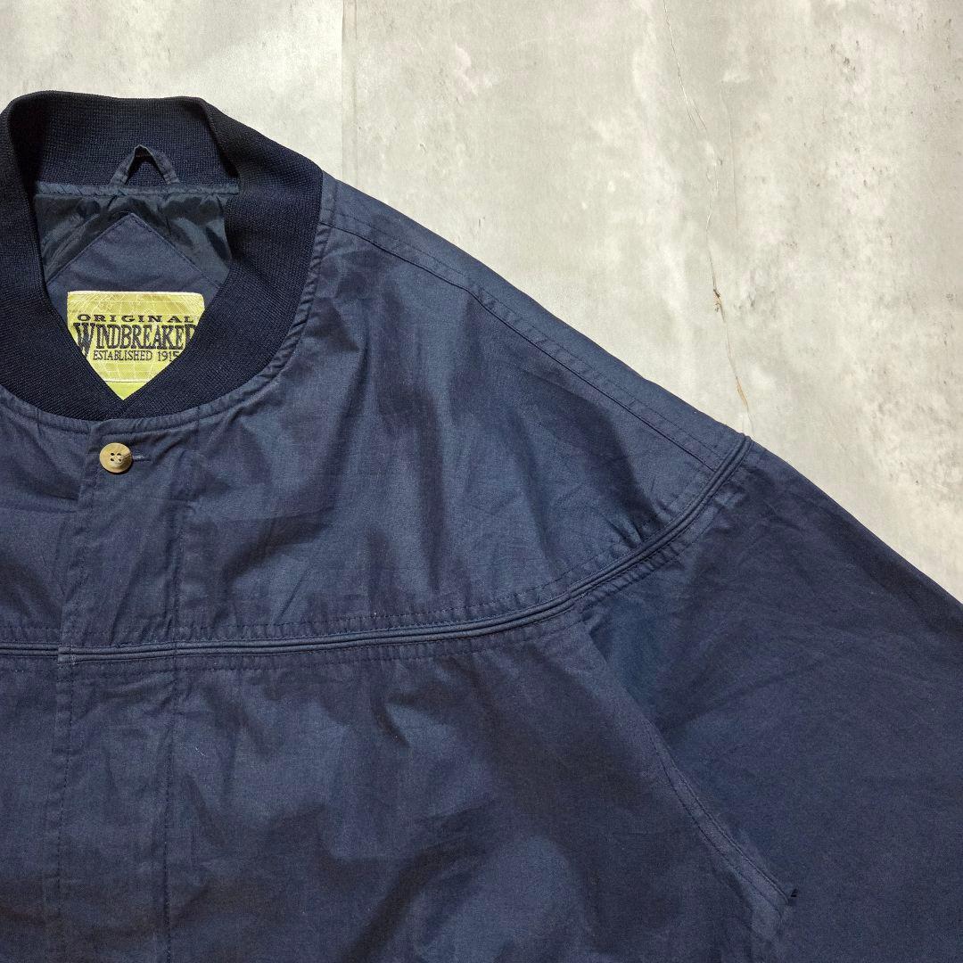 90s ダービージャケット WINDBREAKER ネイビー ビッグサイズ