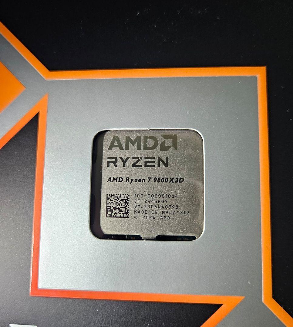 AMD Ryzen 7 9800X3D 9000シリーズ CPU