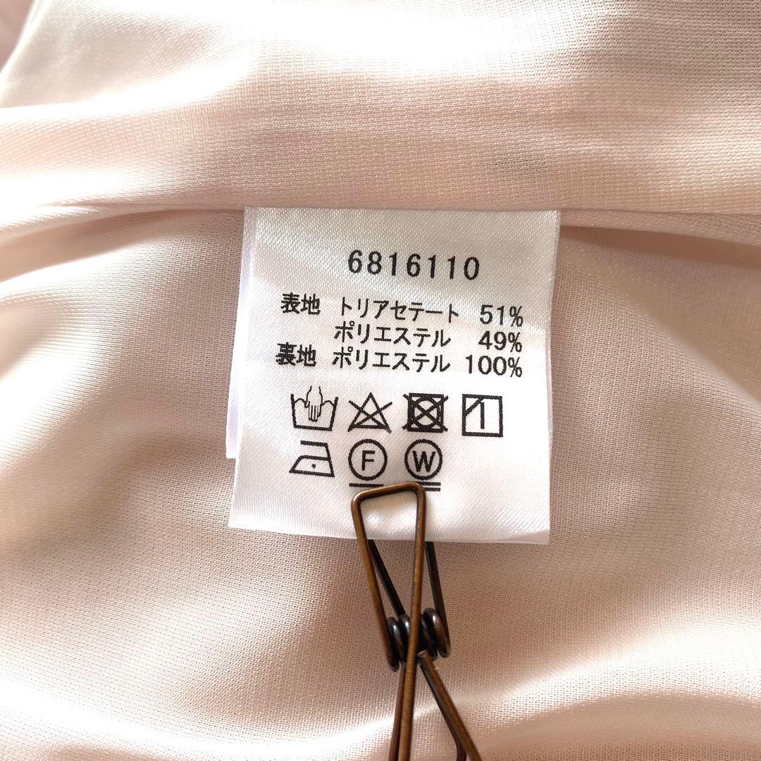 美品✨ルネ　ワンピース　ピンク　ひざ丈　タック　ノースリーブ　36 M