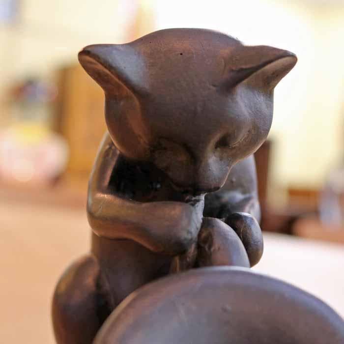 樹脂製 猫のオーケストラ 4体セット 置物 レトロ フィギュア ネコ