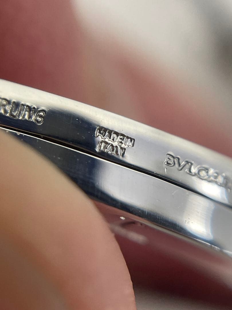 ス*ン様 BVLGARI ブルガリ キーリング シルバー ネックレス 革紐付き