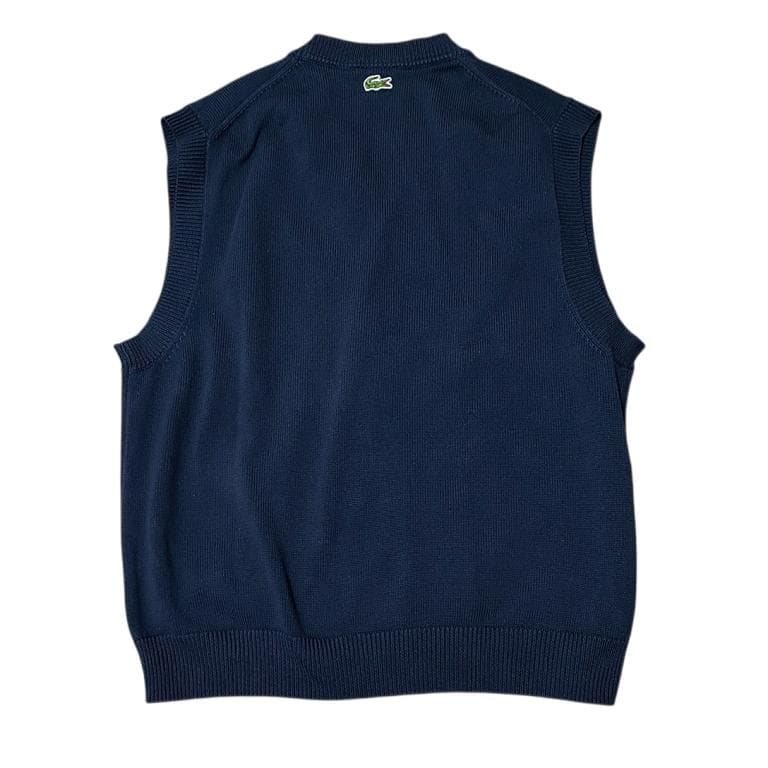 新品　ラコステ　LACOSTE　メンズ　コットンベスト　サイズ3　ネイビー