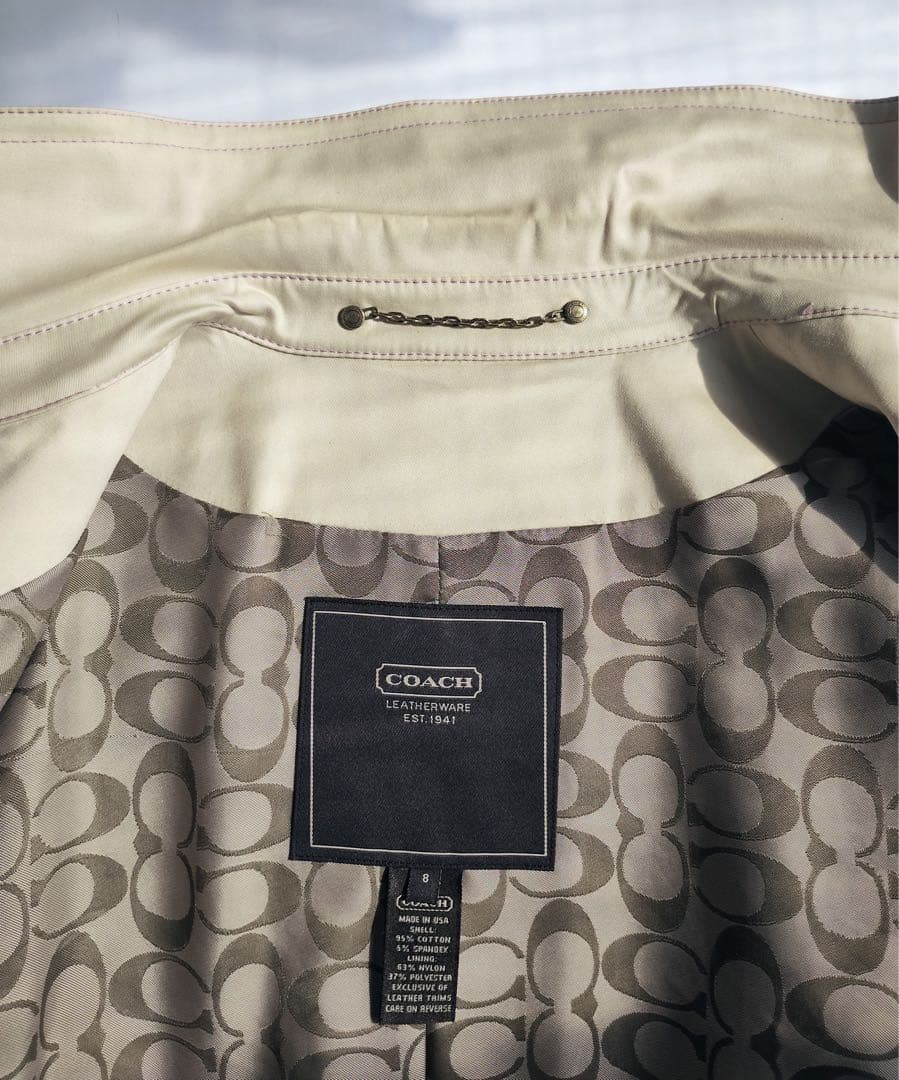COACH ベージュ ターンロックステンカラーコート