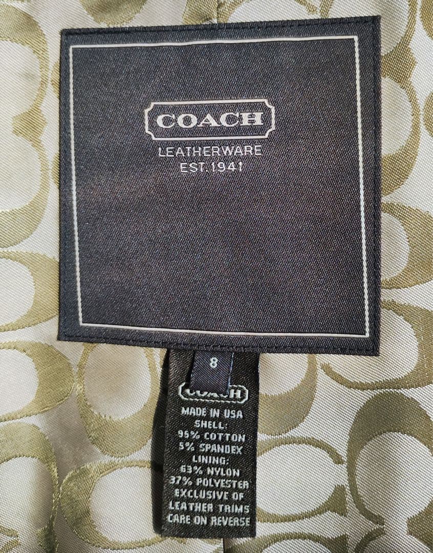 COACH ベージュ ターンロックステンカラーコート