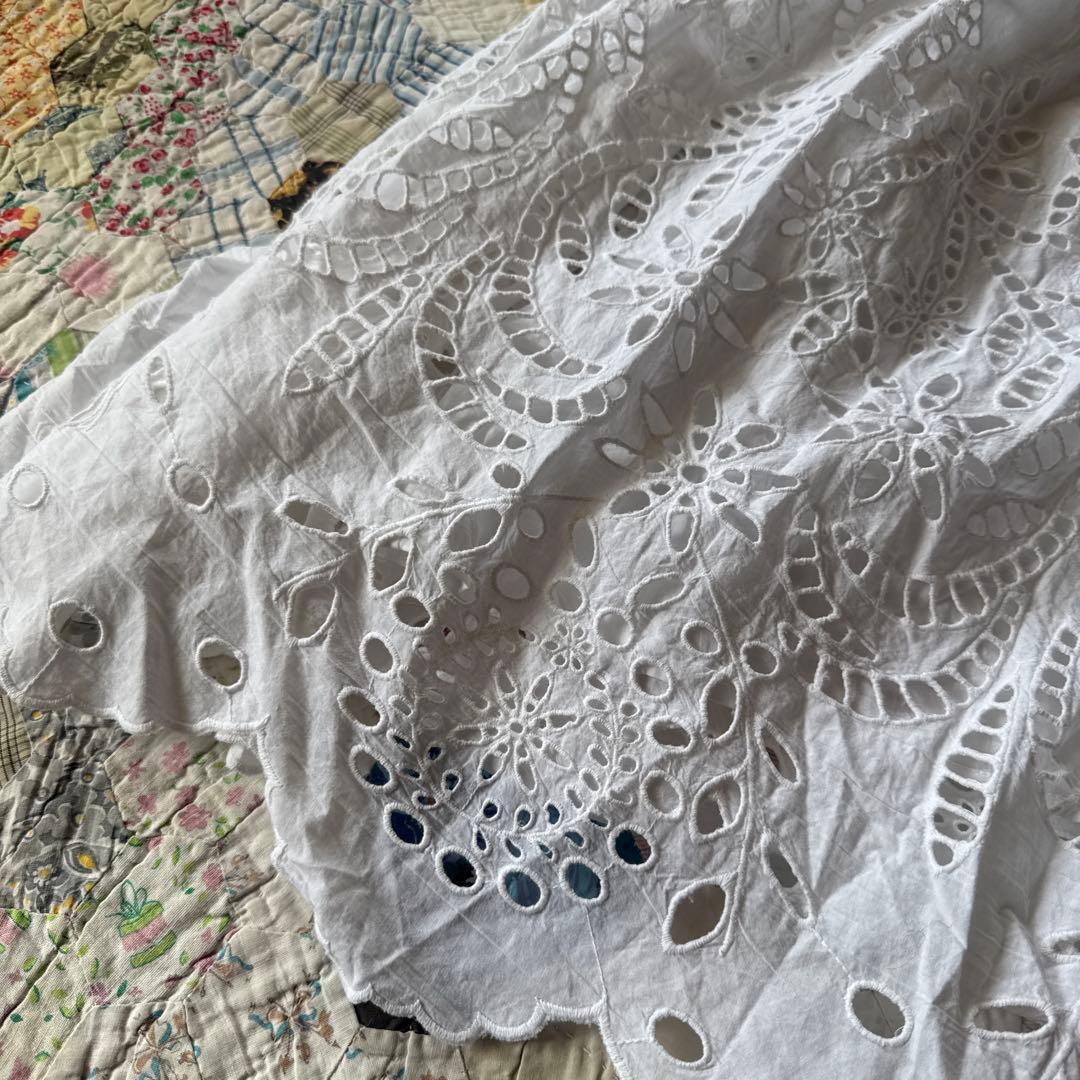 新品 YAMADAYA 刺繍　レース　カットワーク　スカート ヤマダヤ
