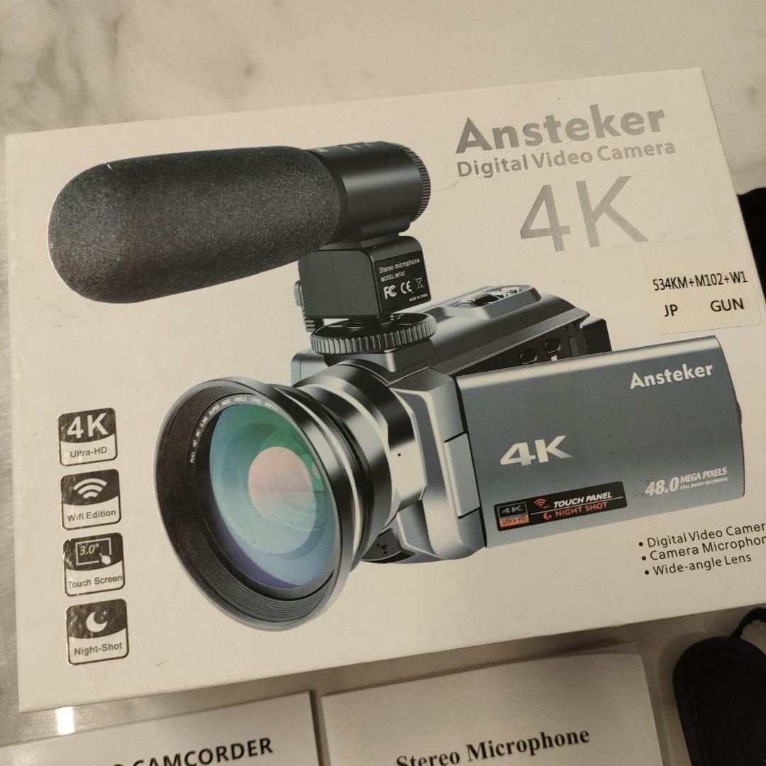 美品✩Ansteker 4Kビデオカメラ 本体