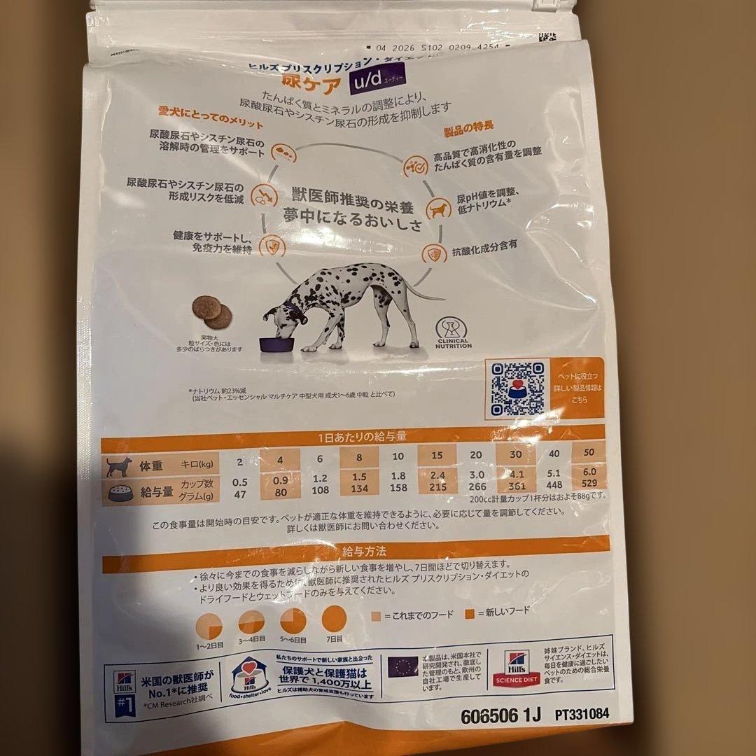 ドッグフード ドライ u/d ユーディー チキン入り 尿ケア 犬用 特別療法食