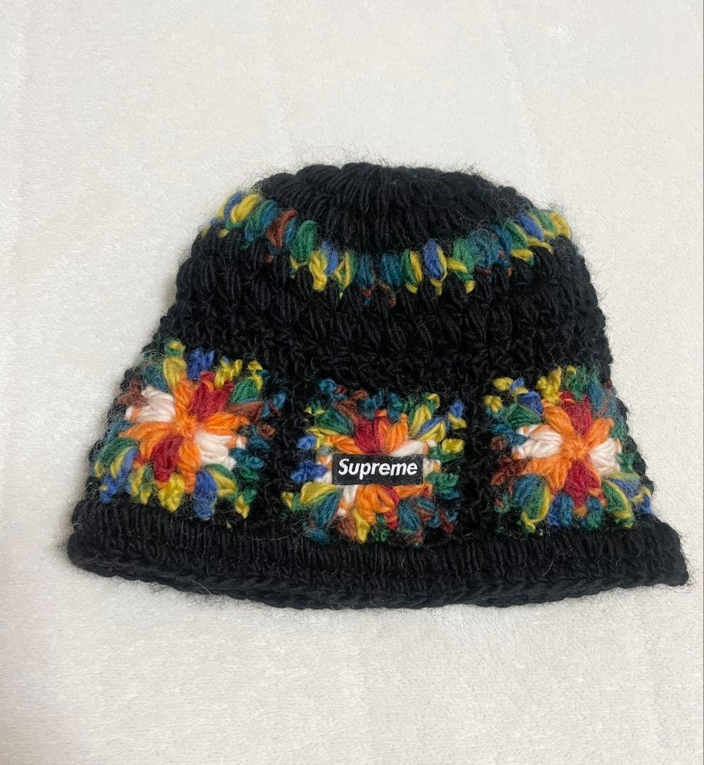 25SS Supreme Crochet Beanie 黒Blackシュプリーム